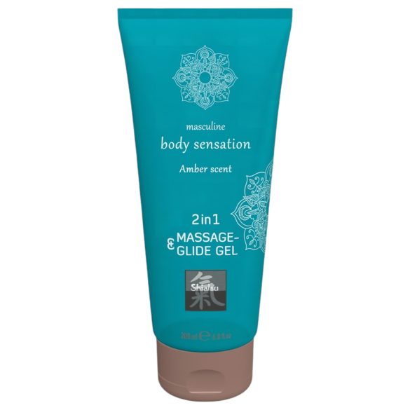 Shiatsu 2in1 Ambergeur - massage-olie & glijmiddel - amber (200ml)