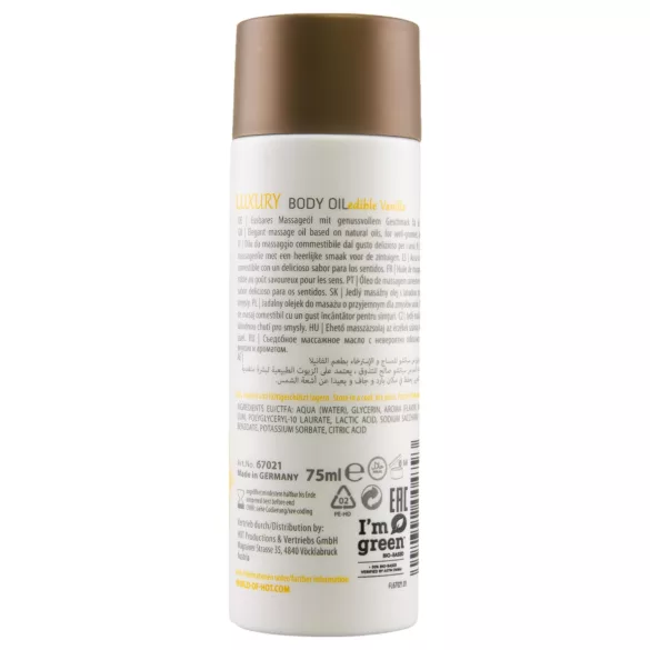 HOT - Shiatsu Luxury - eetbare massageolie - vanille (75 ml)