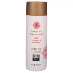   HOT - Shiatsu Luxury - eetbare massage‑olie - aardbei‑rode wijn (75 ml)