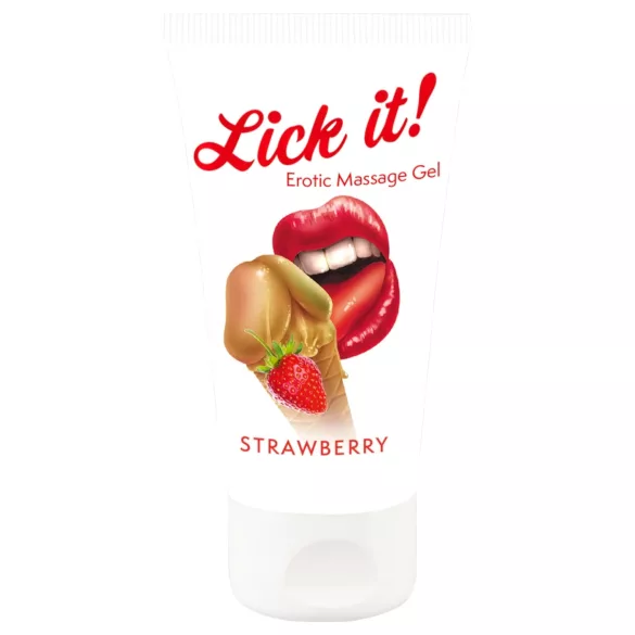 Lick it! - eetbare glijmiddel - aardbei - 2-in-1 - 50ml