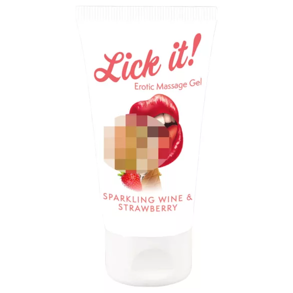 Lick it! - eetbare glijmiddel - 2in1 aardbei champagne - 50ml