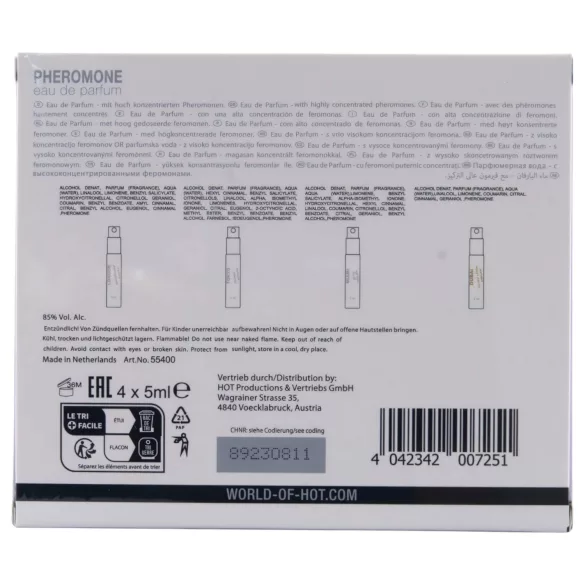 HOT LMTD - feromonen parfum set voor vrouwen - 4x5ml