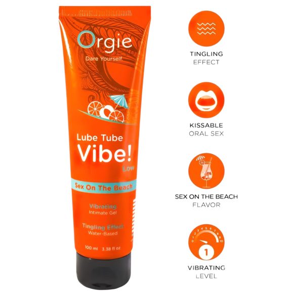 Orgie Lube Tube - tintelend intieme gel - Sex on the Beach (100 ml)