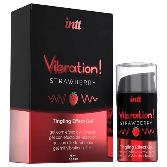Intt Vibration! - vloeibare vibrator - aardbei (15 ml)