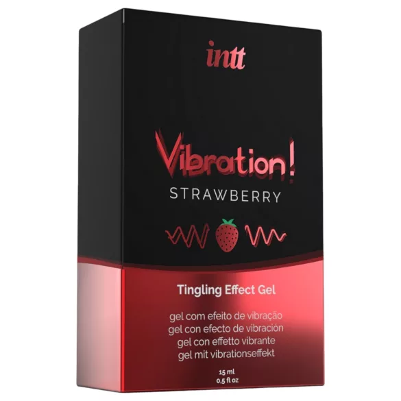 Intt Vibration! - vloeibare vibrator - aardbei (15 ml)