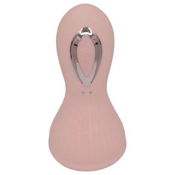 Lonely - oplaadbare, waterdichte zuig- en likvibrator voor de tepels (roze)