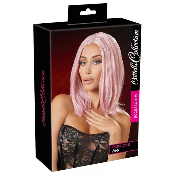 Cottelli - pruik bob halflang - roze