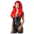 Cottelli - Lange pruik met golvend haar en pony - rood