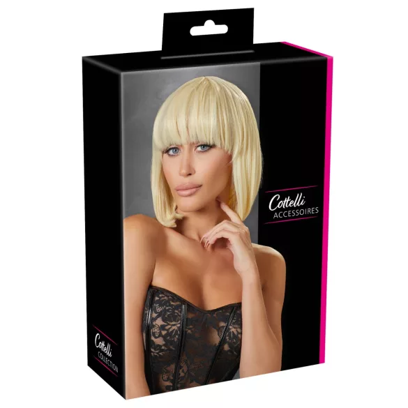 Cottelli - pruik bob met pony - halflang - blond