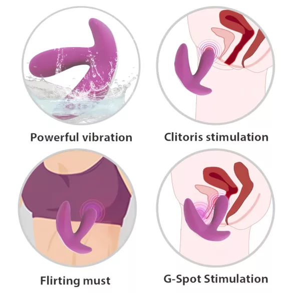 Cotoxo Saddle - prostaat vibrator met afstandsbediening - paars