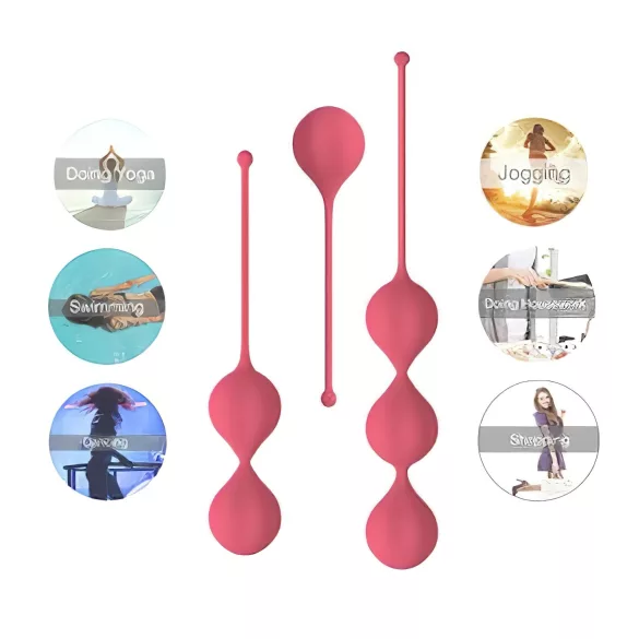 Cotoxo Belle - Geishaballen set - 3-delig - Rood