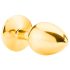 Sunfo - metalen buttplug met rode steen (goud)