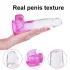 Sunfo - dildo met zuignap en balls - 22cm - transparant paars