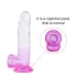Sunfo - dildo met zuignap en balls - 22cm - transparant paars
