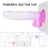 Sunfo - dildo met zuignap en balls - 22cm - transparant paars