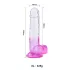 Sunfo - dildo met zuignap en balls - 22cm - transparant paars