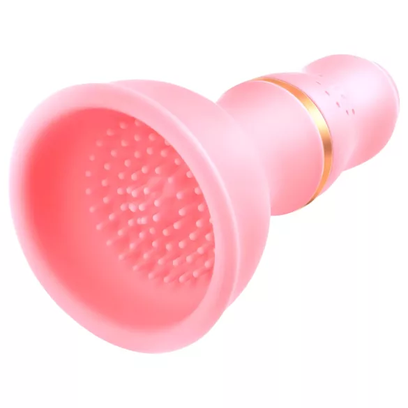 Sunfo - draadloze borst vibrator - roze