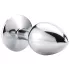 Sunfo - metalen buttplug met roze steen - zilver