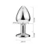 Sunfo - metalen buttplug met roze steen - zilver
