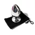 Sunfo - metalen buttplug met roze steen - zilver