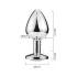 Sunfo - metalen anale plug met hartvormige steen (zilver-wit)