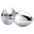 Sunfo - metalen anaalplug met hartvormige steen (zilver-roze)