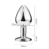 Sunfo - metalen buttplug met hartvormige steen - zilver roze