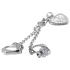 Intim juweel - hartvormig - met strass steentjes - zilver