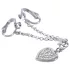 Intim juweel - hartvormig - met strass steentjes - zilver