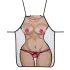 Erotisch cadeau keukenschort (met pluchen borsten)