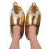 Gouden Slippertjes met Speels Ontwerp