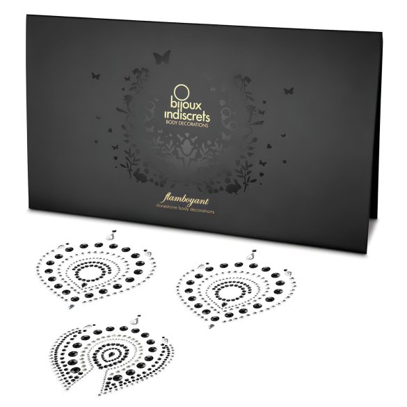 Glanzende Diamanten Intim Sieradenset - 3 Delig (Zwart)