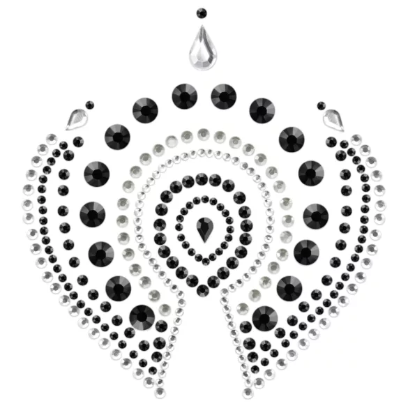 Glitter diamanten - intieme sieradenset - 3-delig - zwart