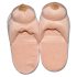 Pluche pantoffels naturel - borstvormig