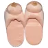 Pluche pantoffels naturel - borstvormig (maat 42-44)