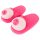 Pluche pantoffels roze - borstvormig