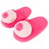 Pluche pantoffels roze - borstvormig