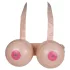 Boob Battle - opblaasbare strap-on borsten - naturel