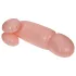 Cock Fighting - opblaasbare strap-on dildo - huidkleur