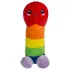 Pluche piemel - 30 cm (regenboog)
