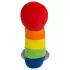 Pluche piemel - 30 cm (regenboog)