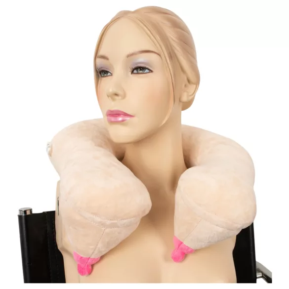 Cicis - nekkussen - borsten vorm - beige