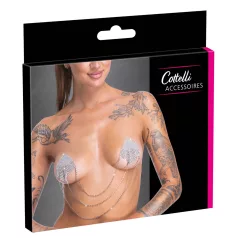 Cottelli - tepelstickers met ketting - zilver