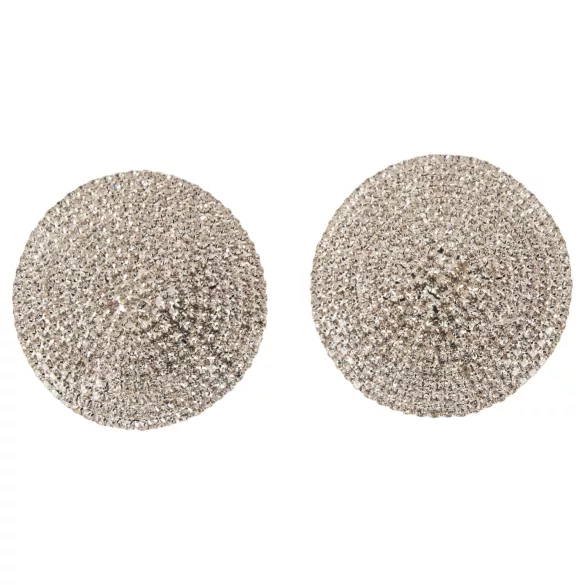 Cottelli - tepelstickers met steentjes (zilver)