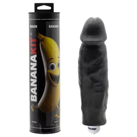 Bananakit - peniskopie-set met vibrator (zwart)
