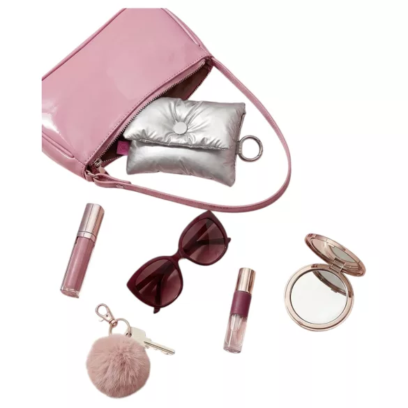 Womanizer Snap - opbergtasje met sleutelhanger (zilver)