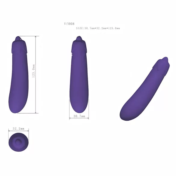 Lonely - vibrator voor G-spot - gebogen vorm - siliconen - paars