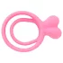 Pulselock Cocktura - penis- en ballenring met konijnenmotief (roze)