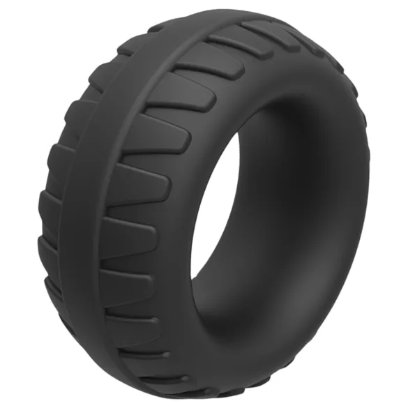 Pulselock Oak - extra dikke siliconen ballenring (zwart) - 40 mm