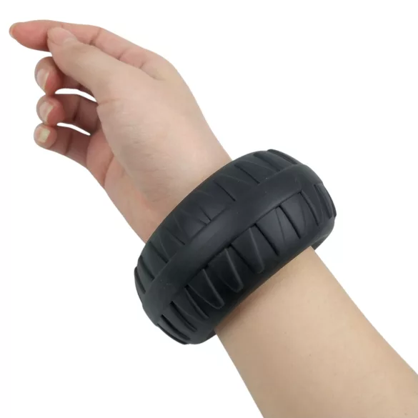 Pulselock Oak - extra dikke siliconen ballenring (zwart) - 40 mm
